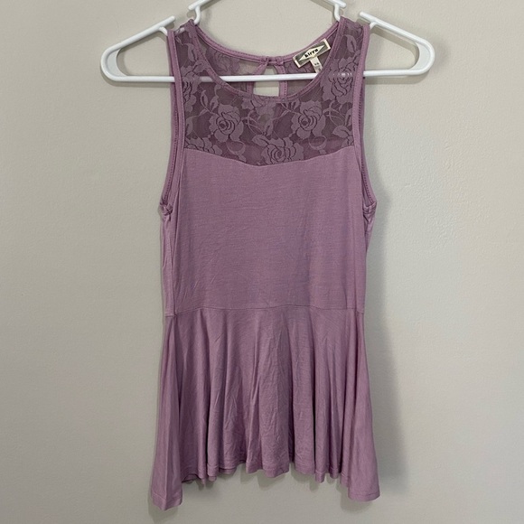 Kirra lavender purple peplum with lace XSmall - Picture 1 of 6